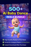 Ai Baby dance reel bundle 500++ | Viral Content Pack | Instant Download – AmyWorld