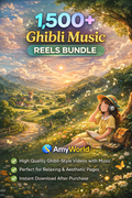 1500+ Ghibli Style Reels with Music Bundle | Aesthetic Anime Reels Pack | Instant Download – AmyWorld