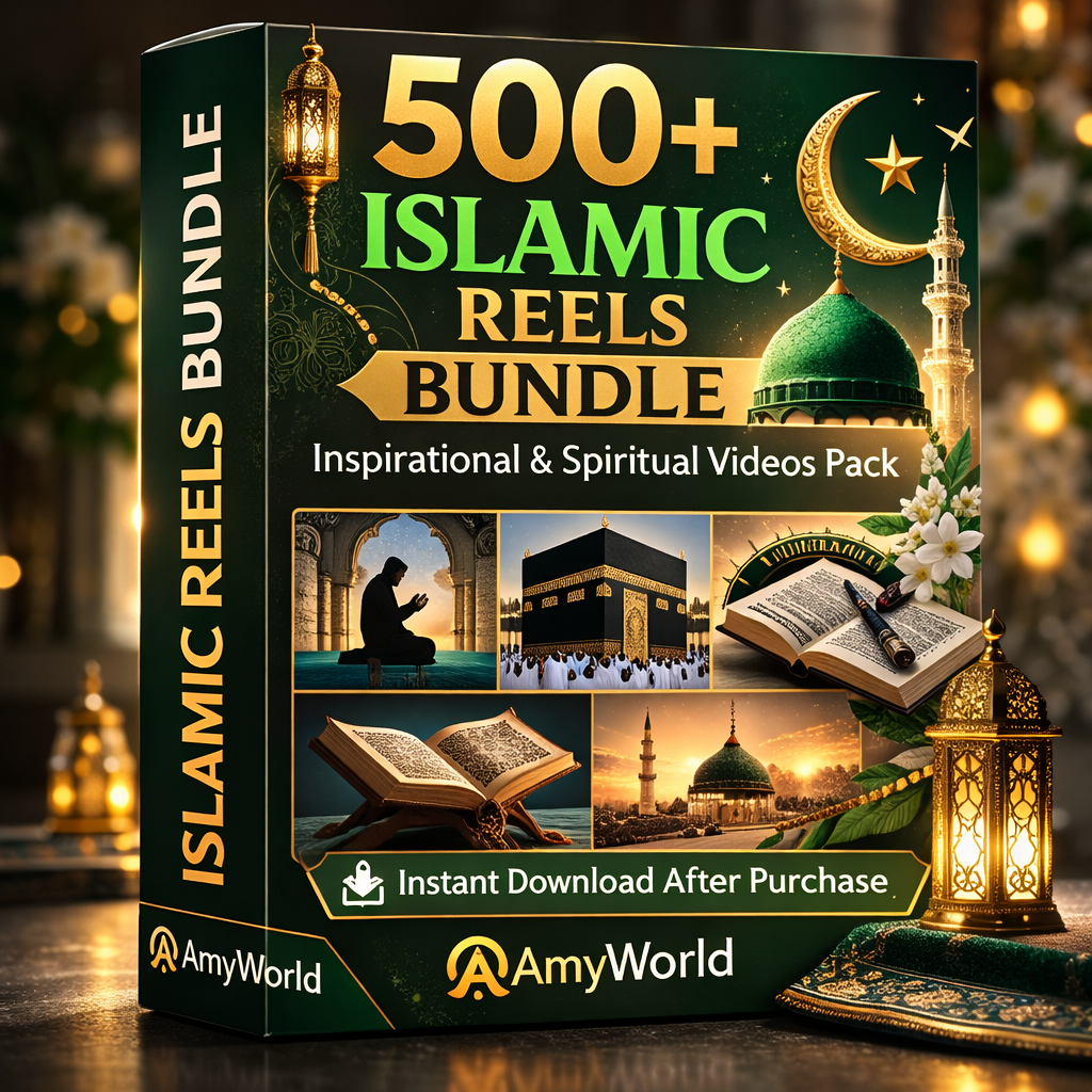 500+ Islamic Reels Bundle | Inspirational Islamic Videos Pack | Instant Download – AmyWorld