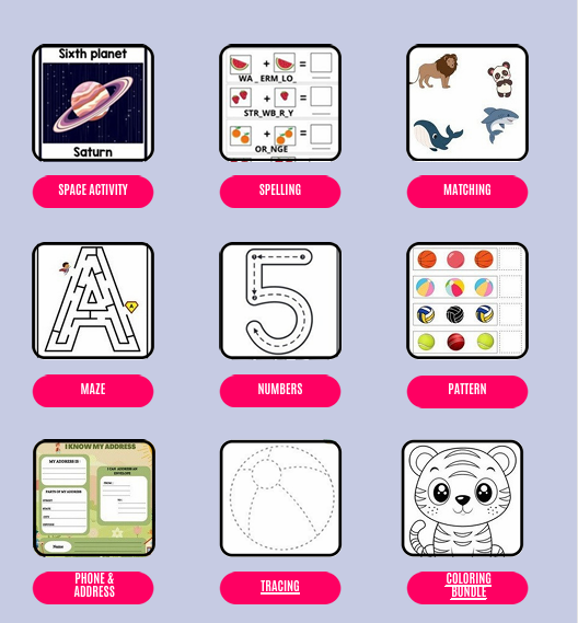 22,000+ Kids Printable Worksheets 📚 | All-in-One Learning Bundle | Instant Access | AmyWorld