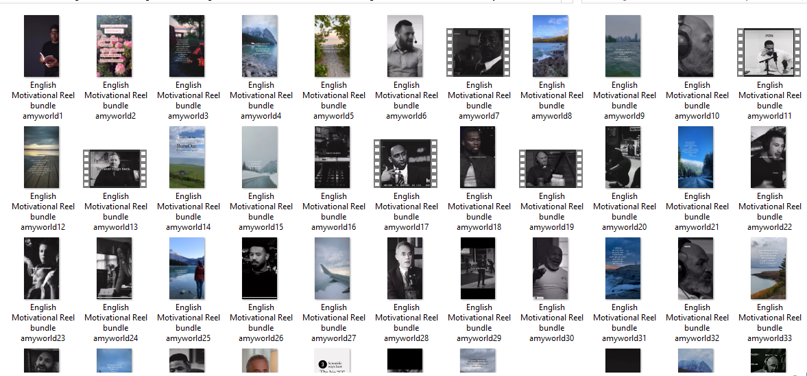1000+ English Motivational Reels Bundle | Viral Motivation Videos | Instant Download – AmyWorld