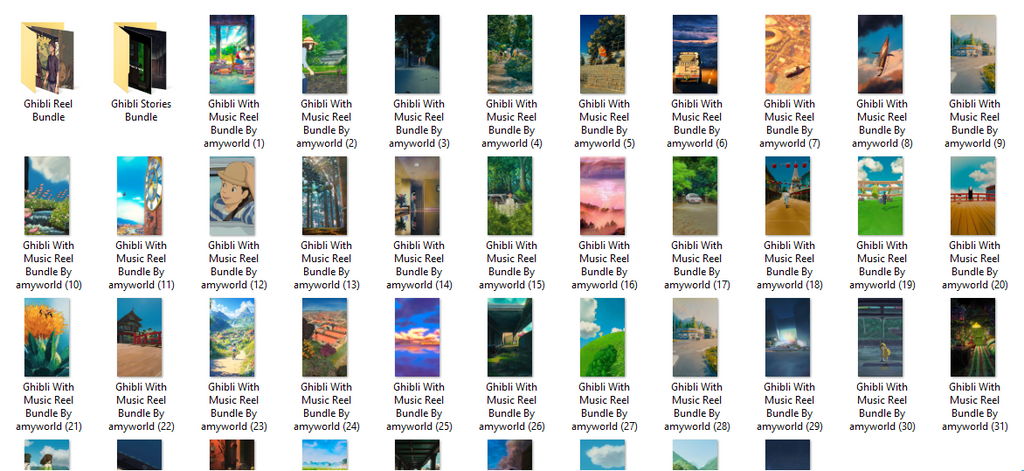 1500+ Ghibli Style Reels with Music Bundle | Aesthetic Anime Reels Pack | Instant Download – AmyWorld