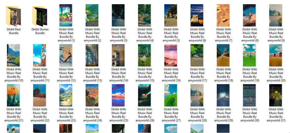 1500+ Ghibli Style Reels with Music Bundle | Aesthetic Anime Reels Pack | Instant Download – AmyWorld