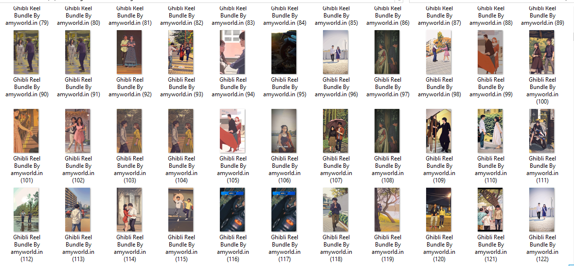 1500+ Ghibli Style Reels with Music Bundle | Aesthetic Anime Reels Pack | Instant Download – AmyWorld