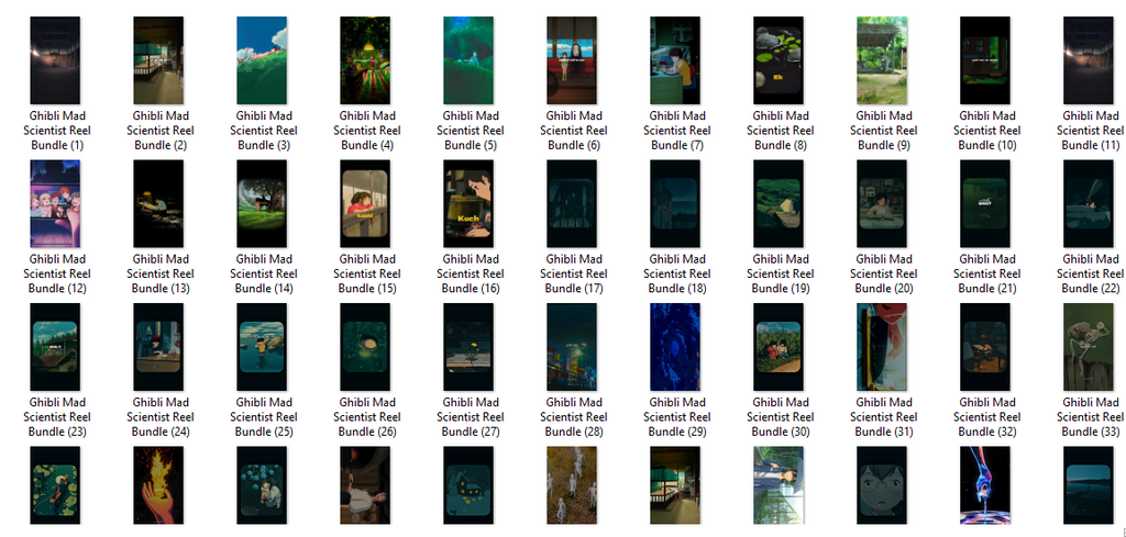 1500+ Ghibli Style Reels with Music Bundle | Aesthetic Anime Reels Pack | Instant Download – AmyWorld