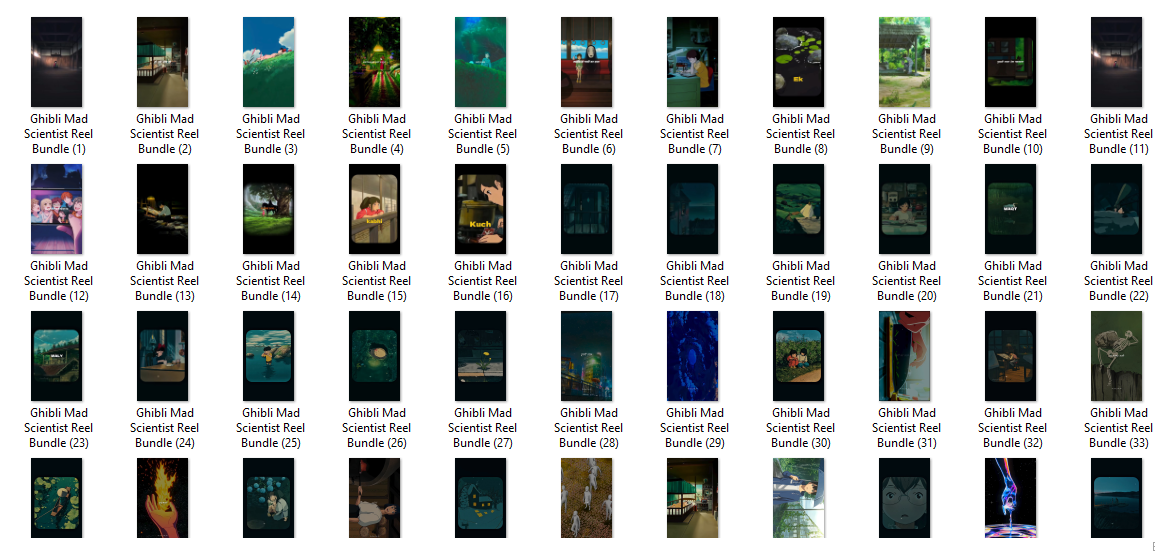 1500+ Ghibli Style Reels with Music Bundle | Aesthetic Anime Reels Pack | Instant Download – AmyWorld