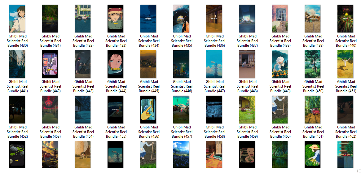 1500+ Ghibli Style Reels with Music Bundle | Aesthetic Anime Reels Pack | Instant Download – AmyWorld