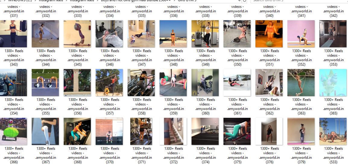2500+ Hot Girls & Boys Gym Reels Bundle | Viral Fitness Reels Pack | Instant Download – AmyWorld