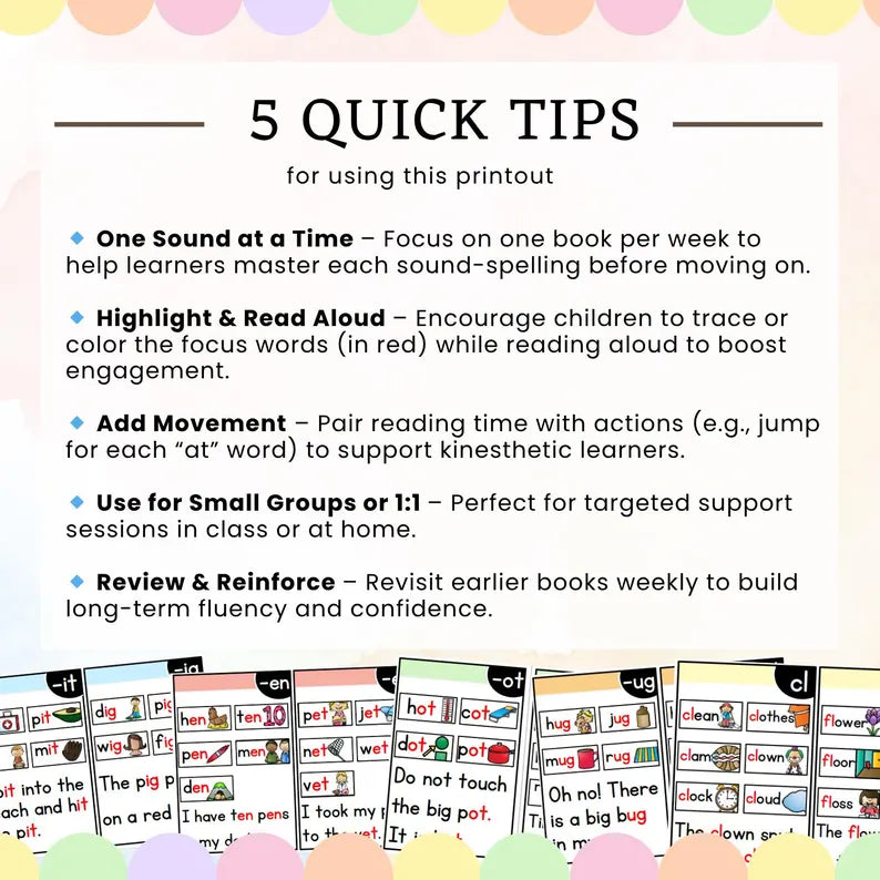 Phonics Mastery Bundle – 15 Sets, 64+ Pages | Learn to Read, Sight Words & CVC Activities (Ages 5–7) | Printable PDF | Instant Download