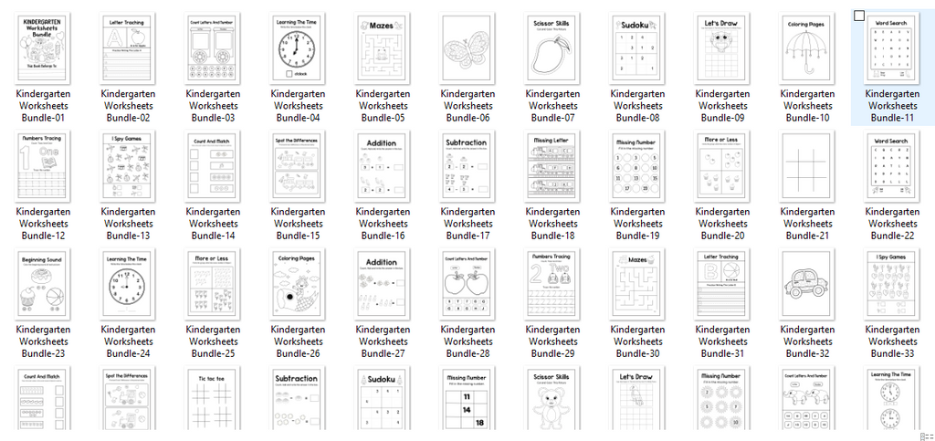 Kindergarten Worksheets Bundle | 1000+ Printable Activities | Preschool Learning Pack | Kids Educational Worksheets | Instant Download
