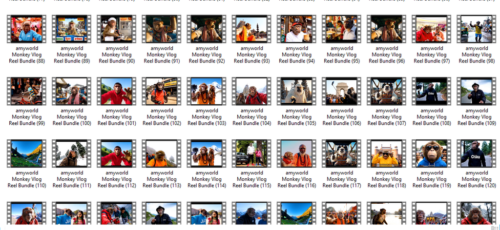500+ AI Monkey Vlog Reels Bundle | Funny Viral Animal Reels Pack | Instant Download – AmyWorld
